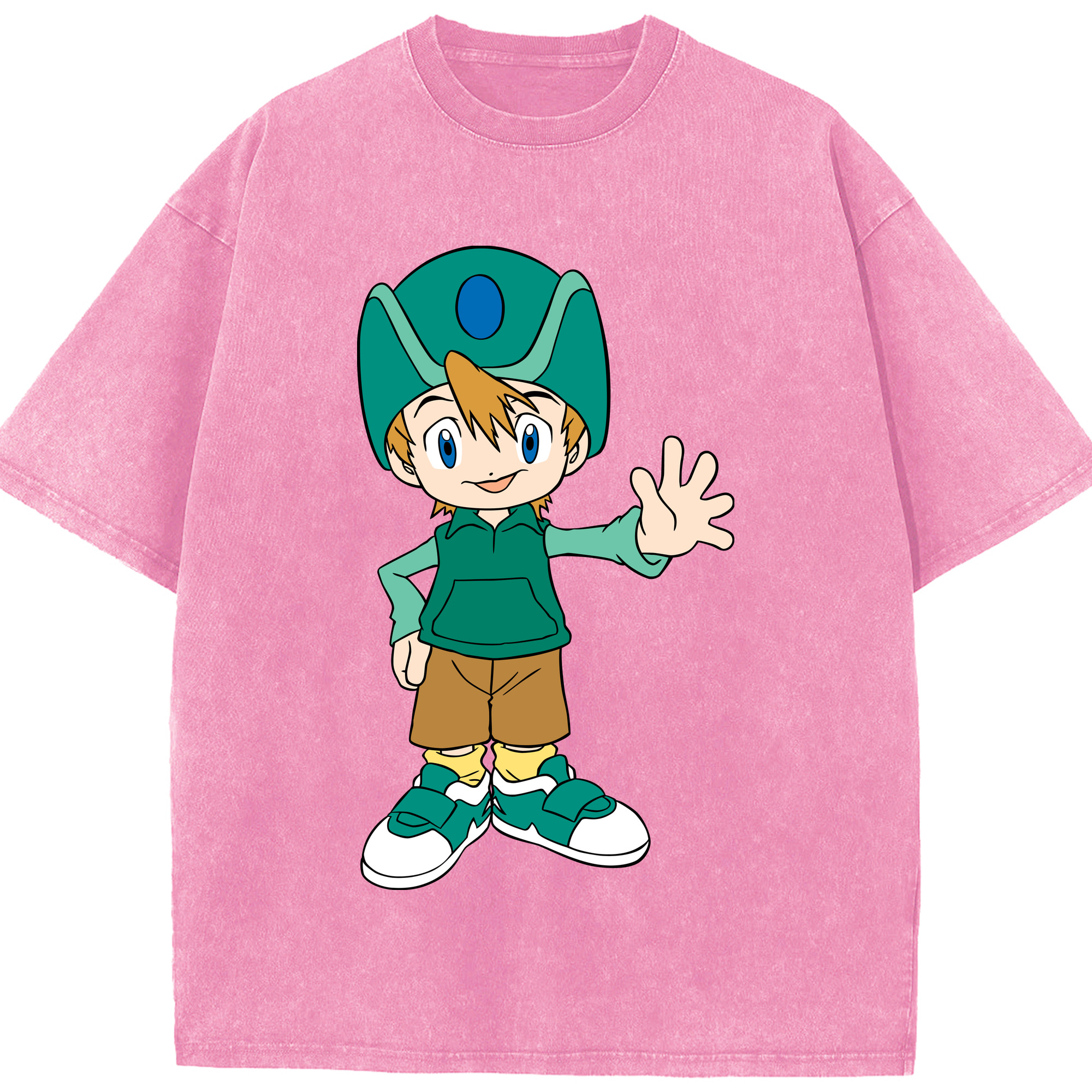 （画像用） Digimon デジタルモンスター/デジモン 綿100% ヴィンテージ風 半袖Tシャツ（フロントプリント）